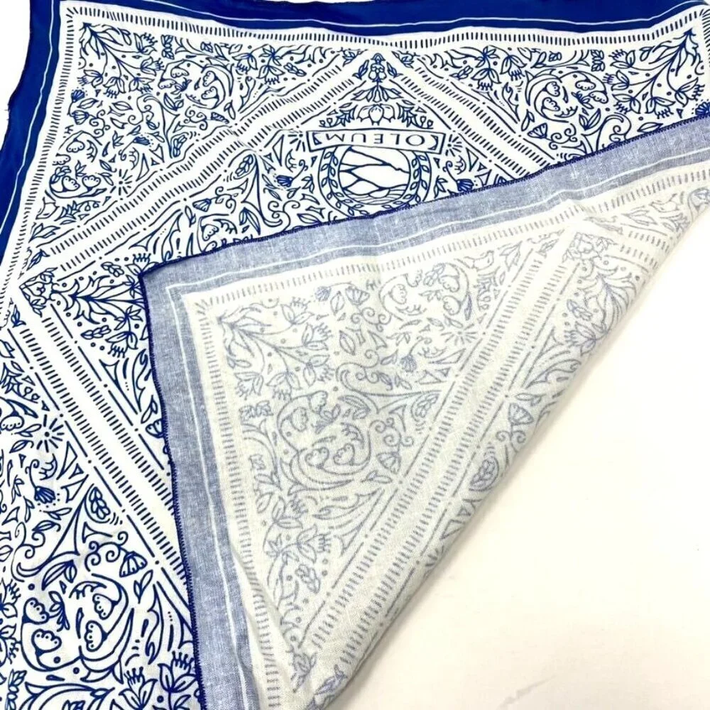 Oleum Bar Soap and Bandana Scarf Blue White Gift Set